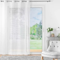 DOUCEUR D'INTERIEUR Voilage maille (140 x 280 cm) Naomie Blanc Discount