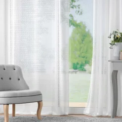 DOUCEUR D'INTERIEUR Voilage maille (140 x 240 cm) Naomie Blanc Clearance