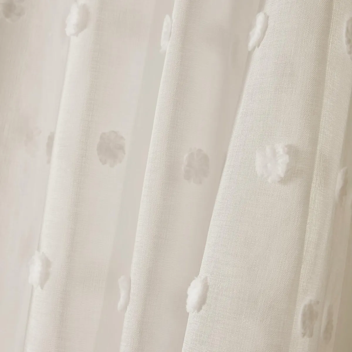 EMINZA Voilage oeillets pompons (180 x 240 cm) Emie Beige