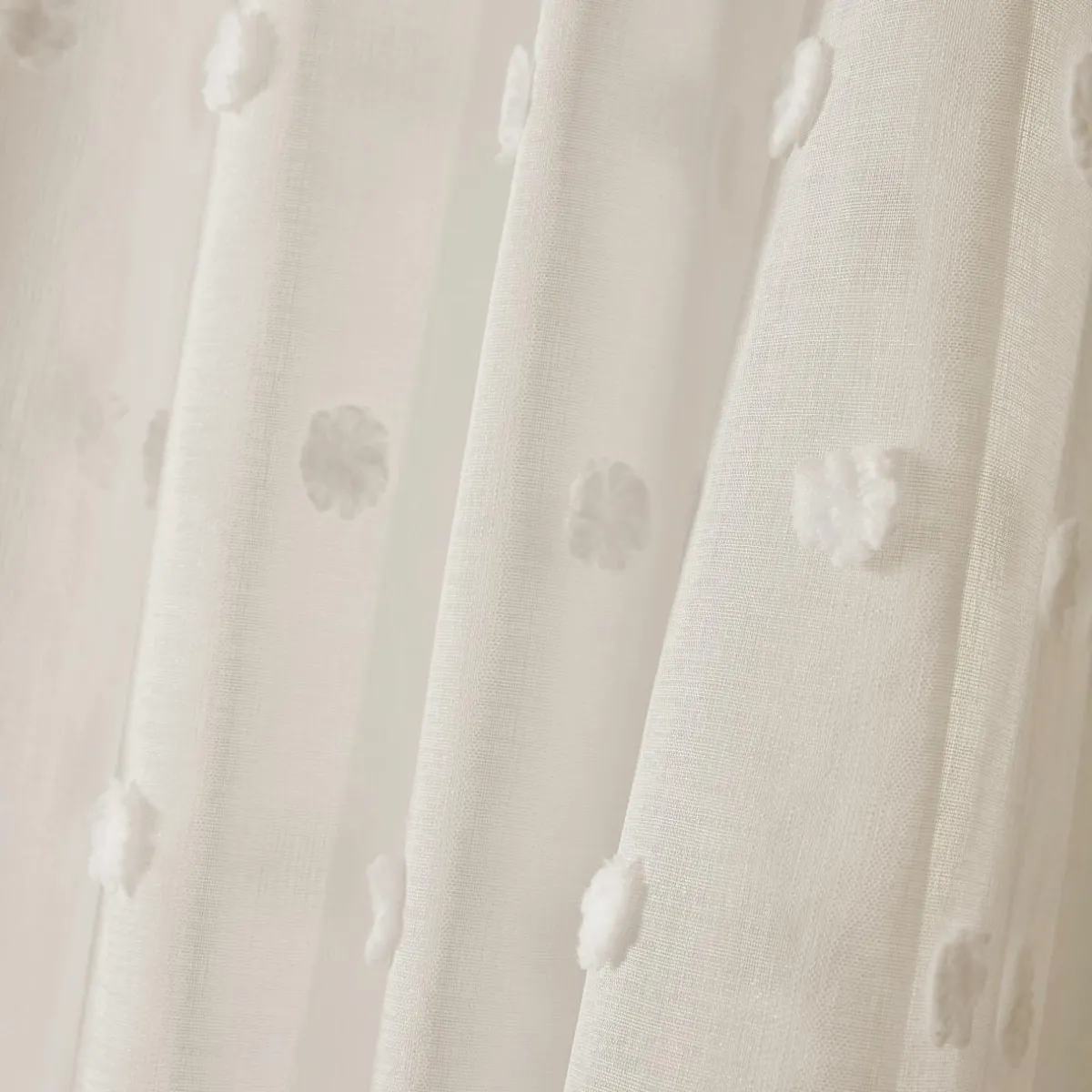 EMINZA Voilage oeillets pompons (280 x 240 cm) Emie Beige