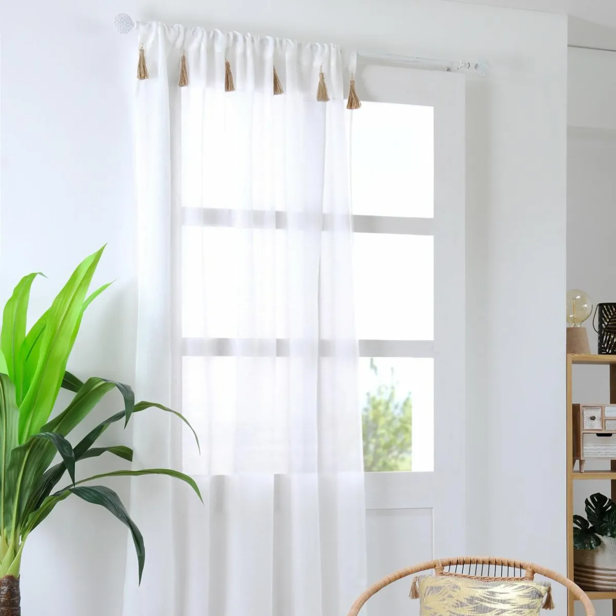 STOF Voilage passe-tringle (140 x 260 cm) Ibiza Ecru Clearance
