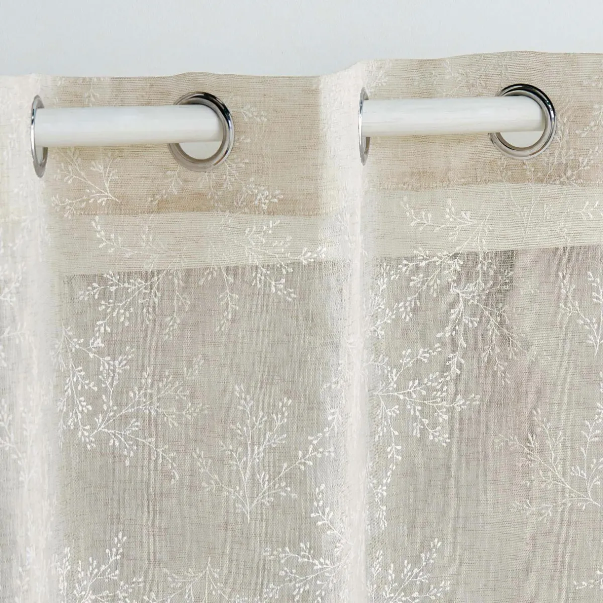 DOUCEUR D'INTERIEUR Voilage tissé (140 x 280 cm) Karla Taupe Discount