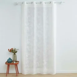 DOUCEUR D'INTERIEUR Voilage tissé (140 x 280 cm) Karla Blanc New