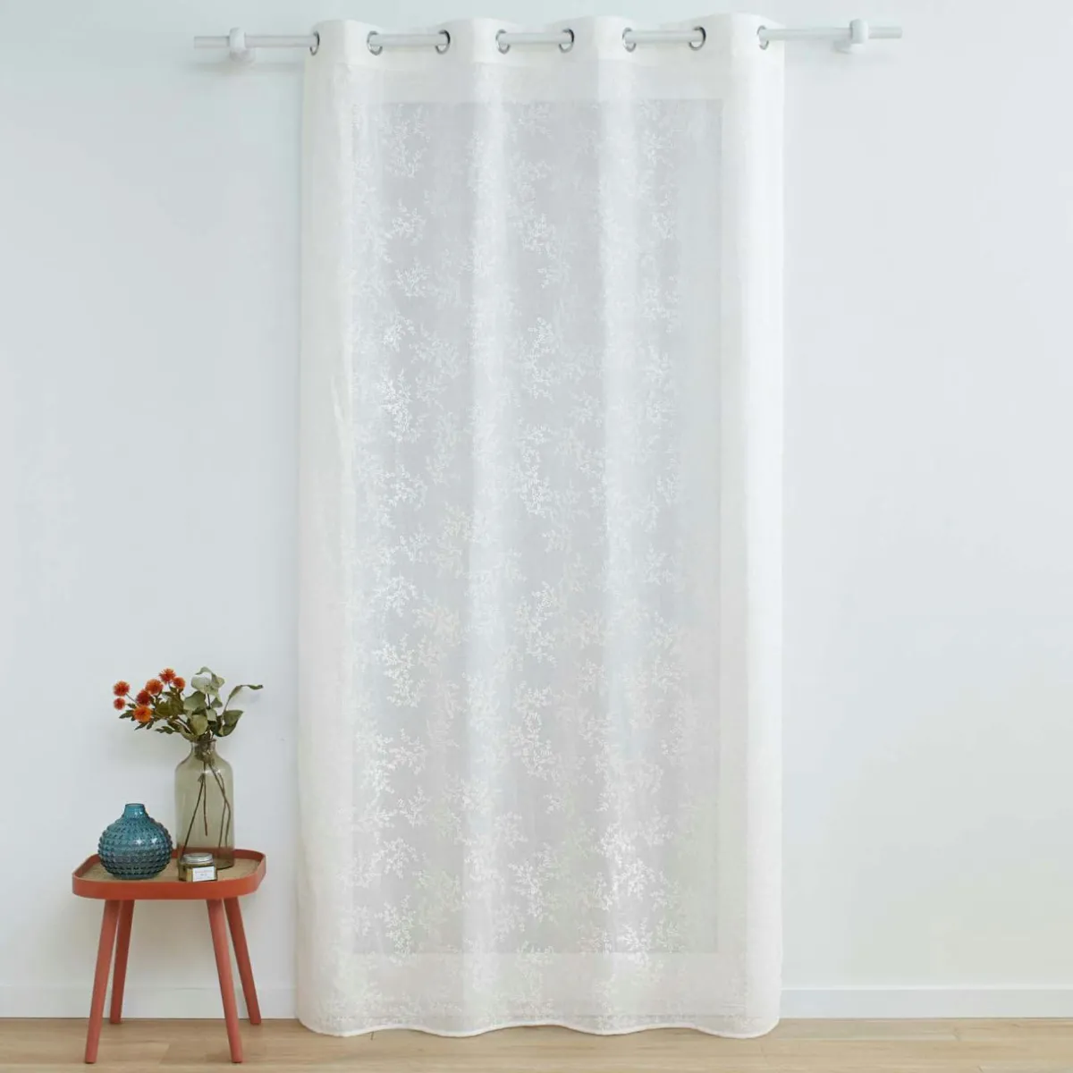 DOUCEUR D'INTERIEUR Voilage tissé (140 x 280 cm) Karla Blanc New
