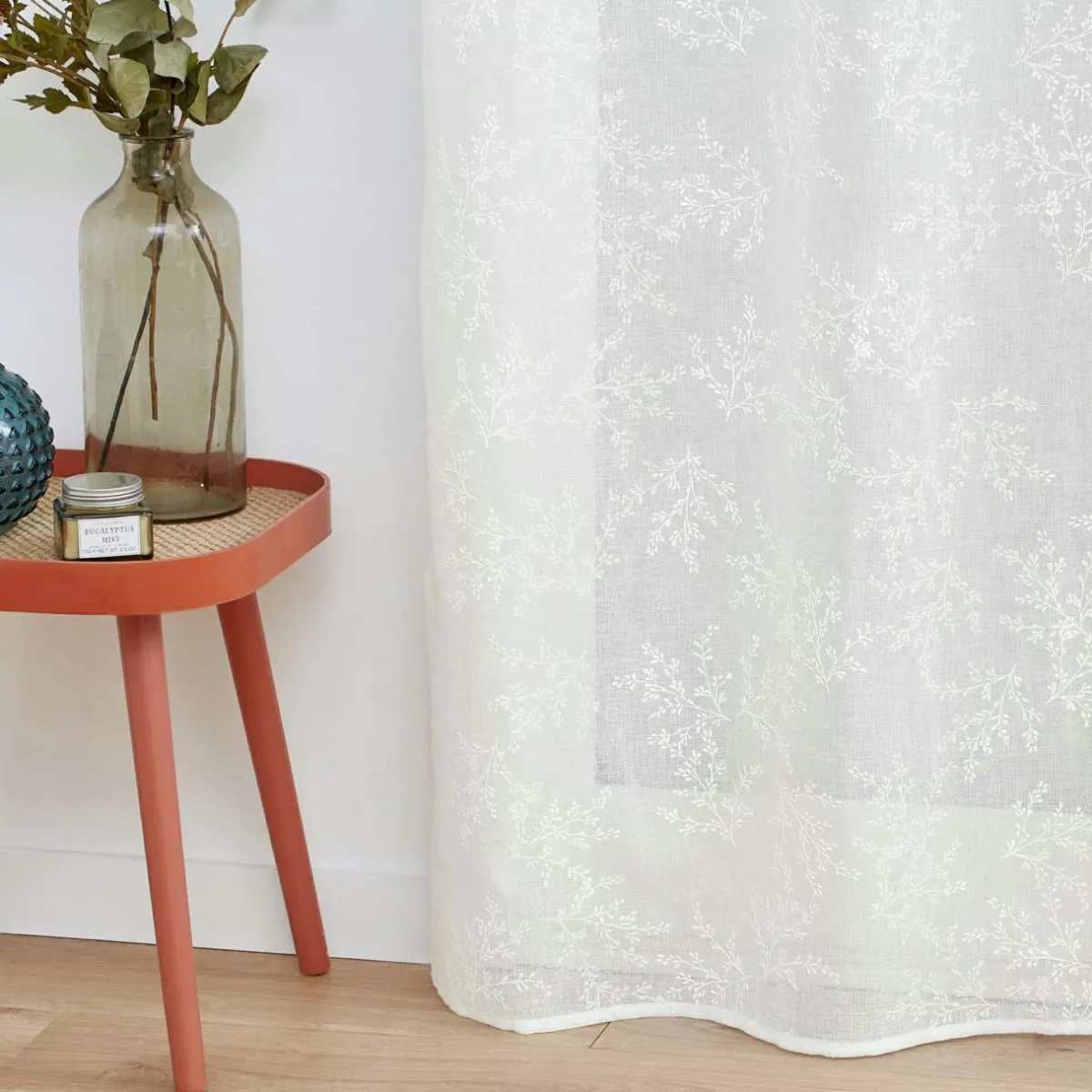 DOUCEUR D'INTERIEUR Voilage tissé (140 x 280 cm) Karla Blanc New