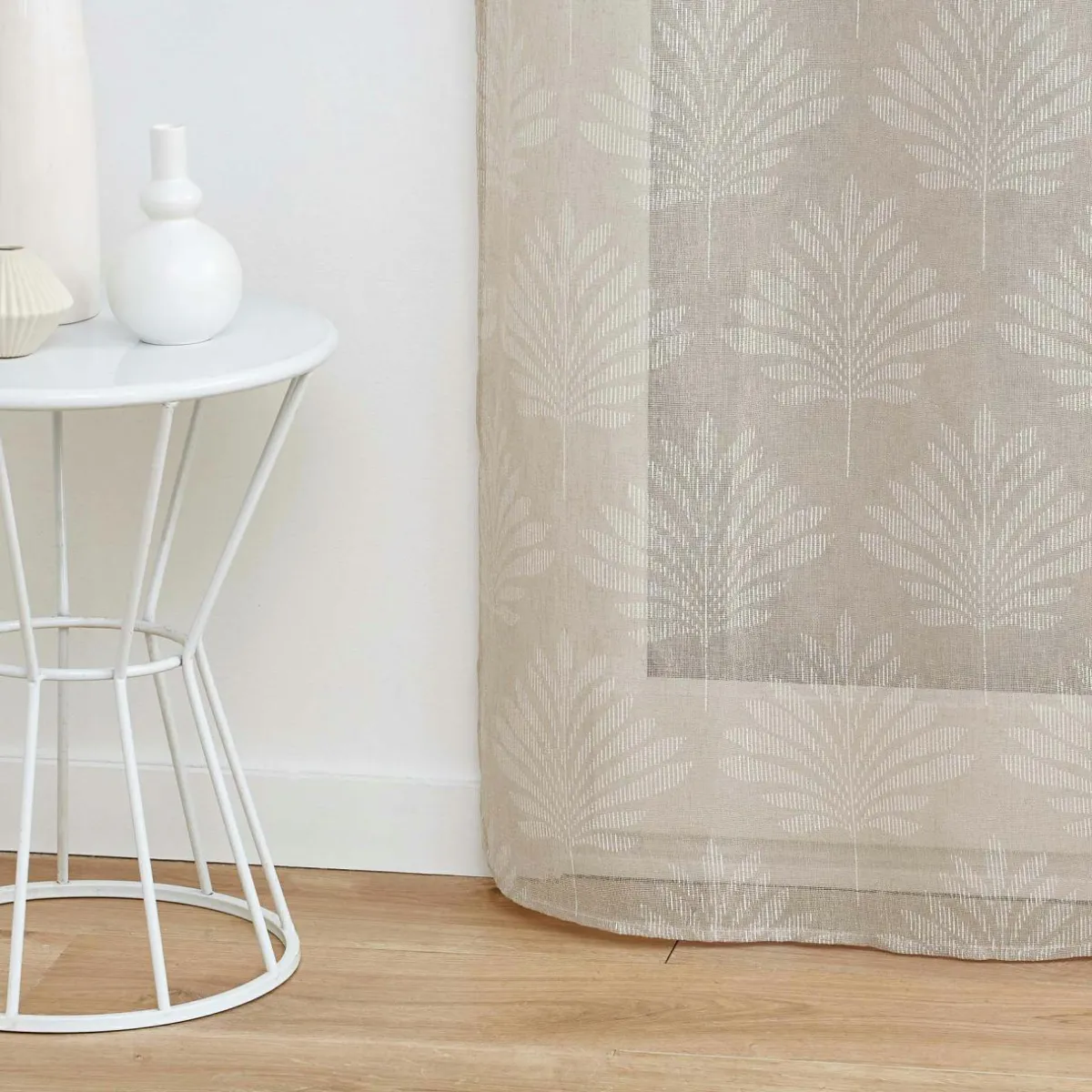 DOUCEUR D'INTERIEUR Voilage tissé (140 x 240 cm) Levita Taupe Discount