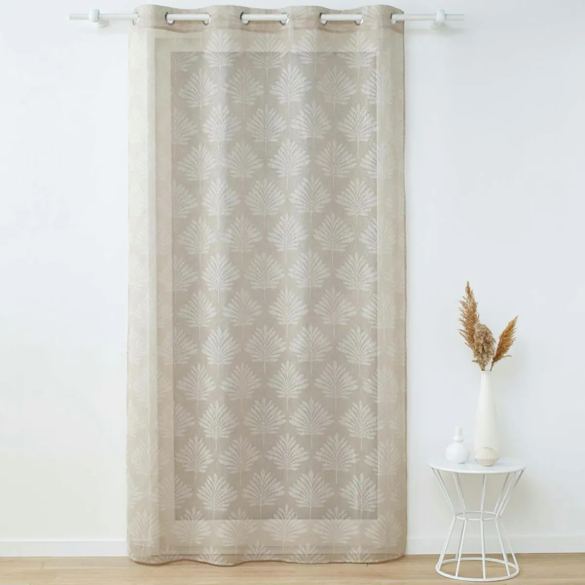 DOUCEUR D'INTERIEUR Voilage tissé (140 x 280 cm) Levita Taupe Discount