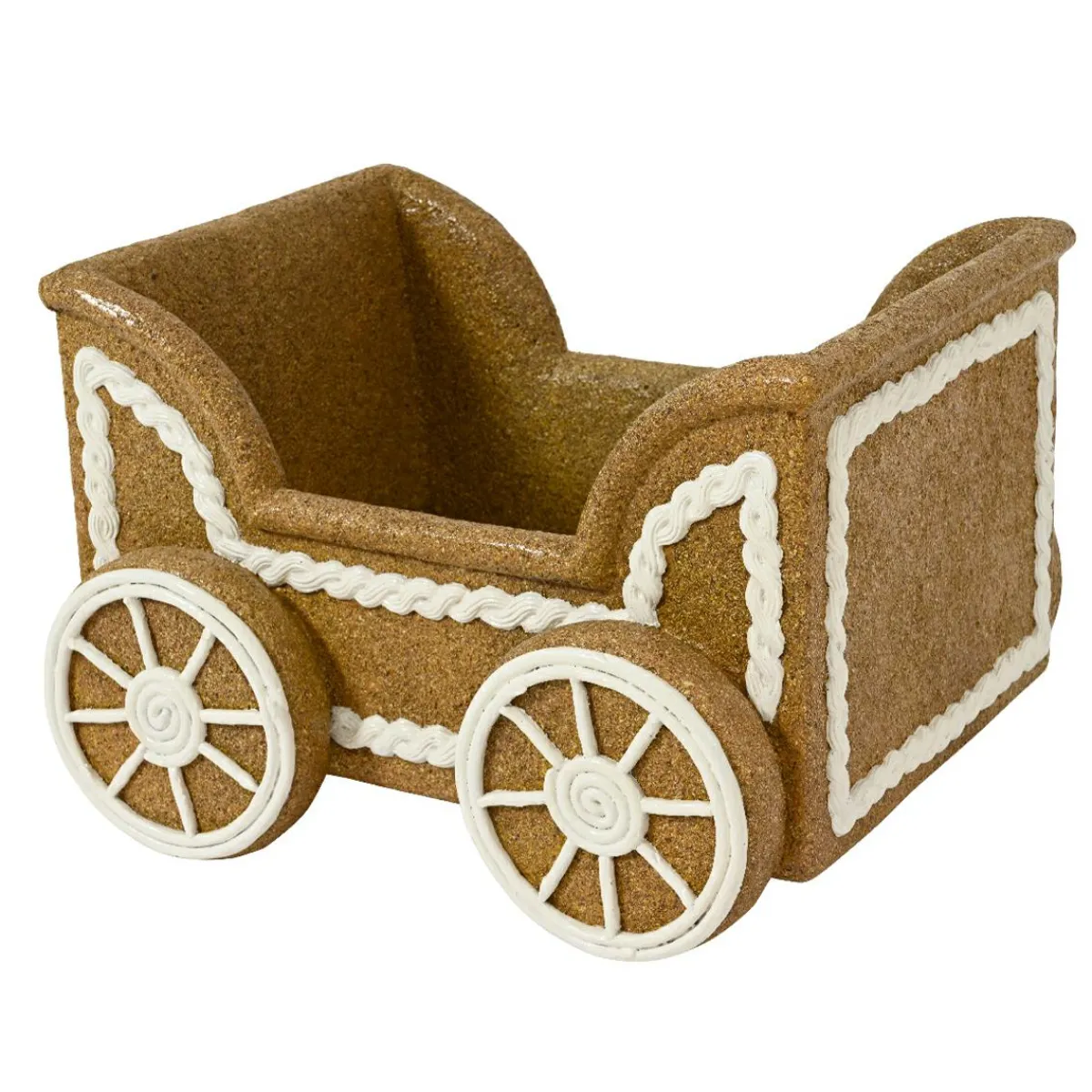 KAEMINGK Wagon de Noël Géant (56 x H38 cm) Pain d'épices Gourmand Marron Discount